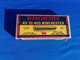 Winchester 45-70-405 Smokeless Cartridges Box Full Pre-war - 1 of 8