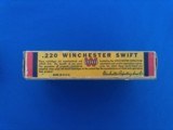 Winchester .220 Swift Cartridge Box Full 46 HP - 3 of 8