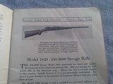 Savage Factory Catalog circa 1920 - 7 of 9