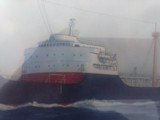 Texaco Oil Tanker "New York" Painting by Leslie C. Oursler ca. 1950's - 5 of 7
