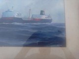 Texaco Oil Tanker "New York" Painting by Leslie C. Oursler ca. 1950's - 6 of 7