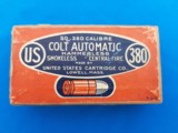 U.S. Cartridge Co. 380 Colt Auto (2 piece) Full Box Mint & Sealed - 1 of 6