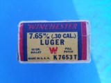 Winchester 7.65mm Luger Full Box Excellent - 4 of 8