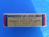 Winchester 7.65mm Luger Full Box Excellent - 5 of 8
