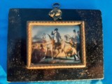 Miniature Painting on Ivory Napolean in Battle