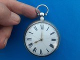 English Pocket Watch Cased Verge Fusee circa 1831 w/outer case Sterling Silver - 14 of 14