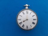 English Pocket Watch Cased Verge Fusee circa 1831 w/outer case Sterling Silver - 13 of 14