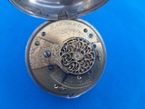 English Pocket Watch Cased Verge Fusee circa 1831 w/outer case Sterling Silver - 7 of 14