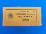 Kynoch 303 Mark 7 Cordite Cartridges 50 Count Sealed Box - 3 of 3