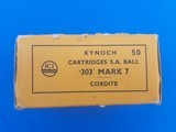 Kynoch 303 Mark 7 Cordite Cartridges 50 Count Sealed Box - 2 of 3