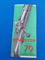 Winchester Model 70 Rifle Pamplet Original - 1 of 7