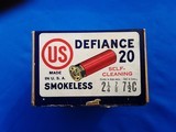 US Defiance 20 GA. Shot-Shells 2 PC Box Full - 4 of 6