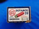 US Defiance 20 GA. Shot-Shells 2 PC Box Full - 3 of 6