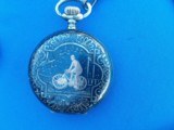 Antique Pocket Watch Sterling Silver w/Sterling Silver Chain & Compass - 4 of 9