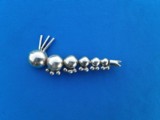 Caterpillar Pin Sterling Silver - 1 of 3