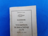 Instruction Book for the Thompson Submachine Gun circa 1940 - 2 of 8