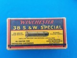 Winchester 38 S&W Special Cartridge Box Pre-War