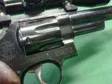 Rare 4 Screw Pre-Model 29 Smith & Wesson .44 Magnum Revolver with Redfield 4X scope - 11 of 15