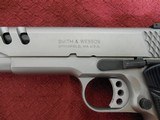 Smith and Wesson 1911 Performance Center Stainless .45 ACP 5-inch 8Rds G10 Grips Glass Bead - 3 of 11