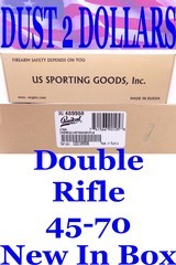 NEW IN BOX Baikal MR221 MP-221 Side by Side Double Rifle 45-70 Gov't - 1 of 11