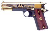 Colt 1991A1 Army Air Corps Tribute 45 ACP Pistol 24 Karat Gold #11 of 300 Mint Unfired In Display Case - 6 of 10