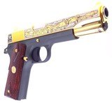 Colt 1991A1 Army Air Corps Tribute 45 ACP Pistol 24 Karat Gold #11 of 300 Mint Unfired In Display Case - 8 of 10