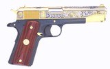 Colt 1991A1 U.S. Army Tribute 45 ACP Pistol 24 Karat Gold #16 of 300 Mint In Display Case W/Colt Box - 6 of 10