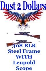 Browning Model 81 BLR Lever Action 308 Winchester Steel Frame With Leupold 3-9x40mm Scope - 1 of 1