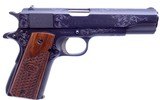 Gorgeous Steve Huff Engraved Colt Government MK IV 70 Series 1911 .45 ACP Pistol Cased - 7 of 16