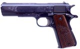 Gorgeous Steve Huff Engraved Colt Government MK IV 70 Series 1911 .45 ACP Pistol Cased - 2 of 16