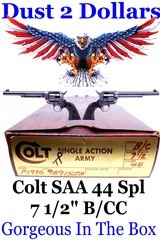 Gorgeous Colt SAA Single Action Army 3rd Gen 44 Special Smithed by Tom Sargis In The Box 7 1/2" B/CC - 1 of 15