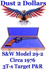 PRISTINE circa 1976 Smith & Wesson Model 29-2 .44 Magnum 8 3/8” Dirty Harry Revolver Cased P&R 3T's Gun - 1 of 16