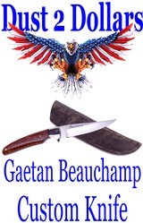 PRISTINE
Gaetan Beauchamp Custom Fixed Blade Knife with the Original Sheath Very Nice - 1 of 11