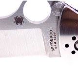 Spyderco Sub Hilt Vallotton Plain Edge Folding Knife Polished G-10 Scales Excellent Condition Not Carried - 5 of 7