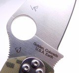Spyderco C36 Military Model Folding Knife with G10 Digital Camo Scales with a CPM S30V Blade Not Carried - 5 of 7