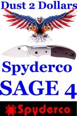Spyderco Sage 4 Front Lock folding knife with Arizona Ironwood scales and a CPM S30V Stainless Blade - 1 of 5