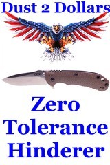 Zero Tolerance Hinderer 0561 Folding Blade Knife Dark Earth G10 ZT Excellent Condition Mint Blade - 1 of 7
