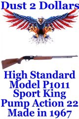 All Original High Standard Model P1011 Sport King .22 S, L, LR Long Rifle Pump ~ Slide Action Rifle Mfd 1967 NICE ONE!! - 1 of 19