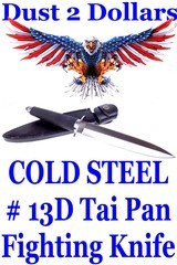 Japan Manufactured COLD STEEL # 13D Tai Pan Stiletto Fighting Knife with Sheath Pristine Blade Never Carried or Used - 1 of 15