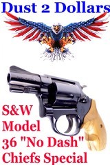 GORGEOUS Smith & Wesson S&W Model 36 No Dash Chiefs Special 2" RB J-Frame Double Action .38 Special Revolver - 1 of 14