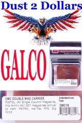 NEW Galco DMC Double Mag Magazine Carrier DMC18 9MM / 40 / 357 Single Stack Kahr P9/P40 Kel-Tec PF9 Sig P239 - 1 of 1