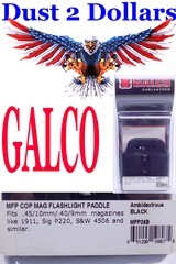 NEW Galco MFP26B Cop Magazine and Flashlight Combo Paddle Black Ambidextrous Fits .45 10mm 40 9mm Single Stack 1" Lights - 1 of 1