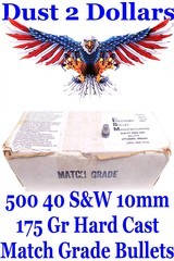 500 Hard Cast Bullets 40 S&W 10mm Auto .400 Diameter 175 Grain Lead Semi Wadcutter Box of 500 - 1 of 1