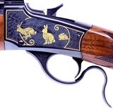 Pristine Winchester Miroku Model 1885 High Grade Low Wall Single Shot 22 LR Rifle Engraved Gold Inlays Leupold 2-7 - 8 of 18