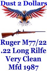 Clean Sturm Ruger M77/22 77/22 Bolt Action .22 Rifle that was Manufactured in 1987 All Original - 1 of 20