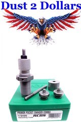 RCBS # 9495 Primer Pocket Swager Set for Small and Large Primers Quick Removal of Primer Pocket Crimps on Military Cases - 1 of 1