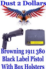 Boxed Browning 051904492 1911-380 Black Label SAO .380 ACP Automatic Colt Pistol With Holsters - 1 of 14