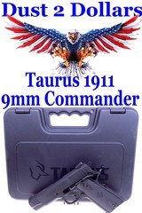 Boxed Taurus Semi Automatic 1911 Commander Chambered in 9mm Luger with Matte Black Finish Very Clean Pistol - 1 of 10