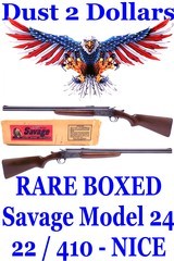 Gorgeous Savage Model 24 .22 Long Rifle / .410 Case Colored Combination Rifle Made in 1959 with RARE Factory Original Box - 1 of 19