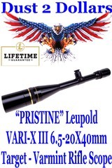 PRISTINE Leupold VARI-X III 6.5-20X40mm Target - Varmint Rifle Scope with Adjustable Objective Stoney Point Target Knob FDC - 1 of 8